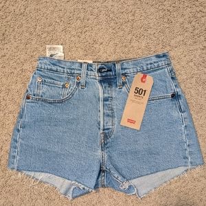 Levi 501 Denim High Rise Shorts